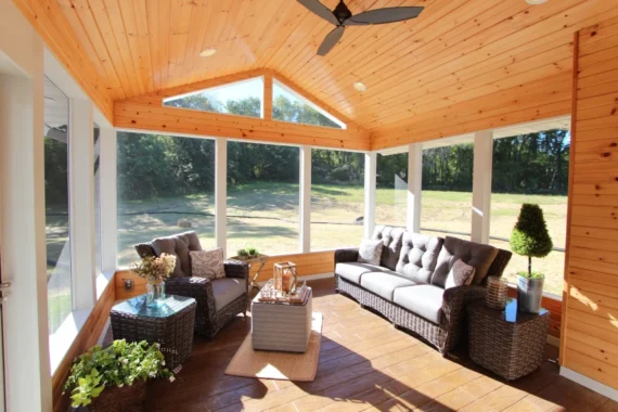 four-seasons-room Interior sun room with furniture